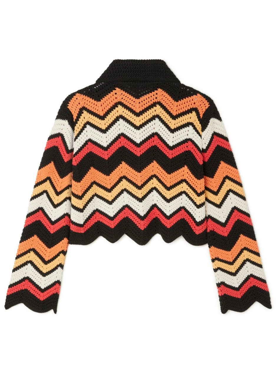 Affordable chevron Kaleidoscopic Alanui knitted Women jacket 0712